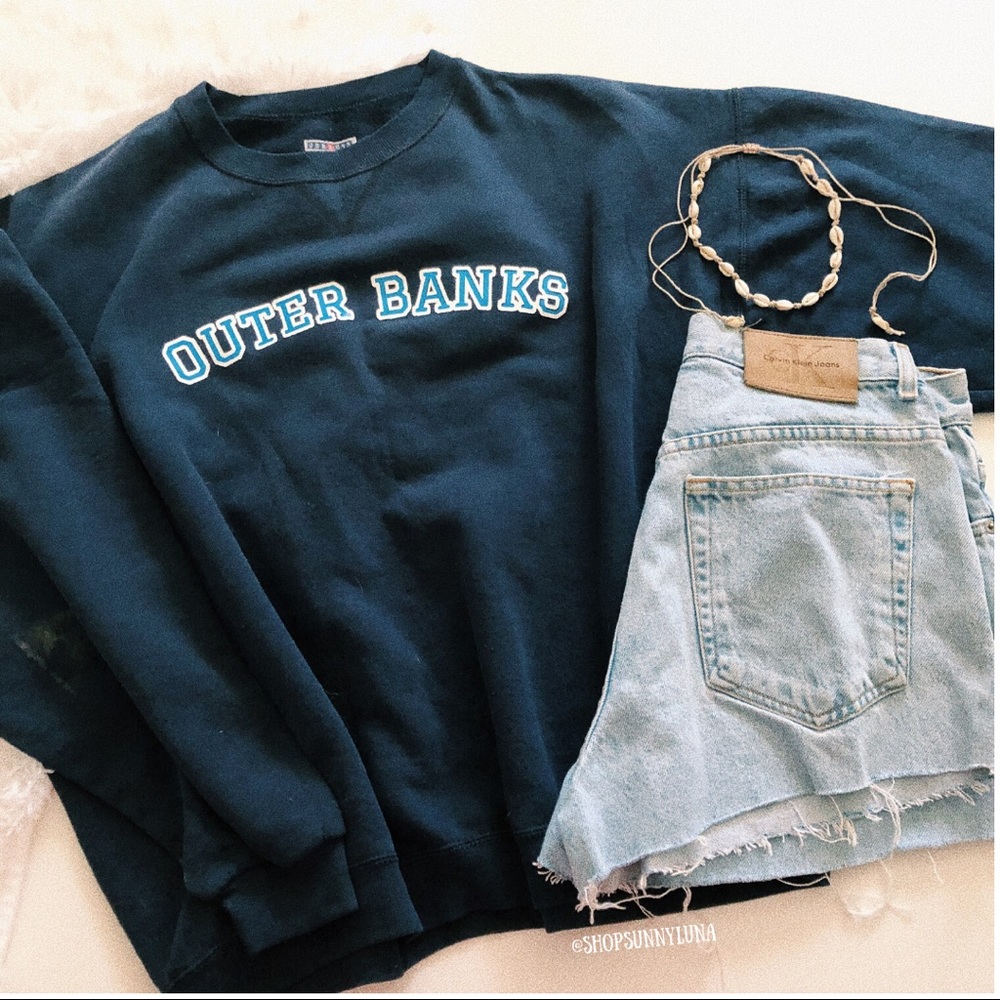 Outer Banks Navy Crewneck Sweater